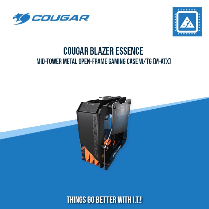 COUGAR BLAZER ESSENCE MID-TOWER METAL OPEN-FRAME GAMING CASE W/TG (M-ATX) COUGAR BLAZER ESSENCE MID-TOWER METAL OPEN-FRAME GAMING CASE W/TG (M-ATX)